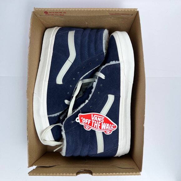 VANS Sk8-Hi Cozy Hug Parisian Night Shoes Navy Men's 7.5 / Women's 9 NEW - Picture 2 of 9